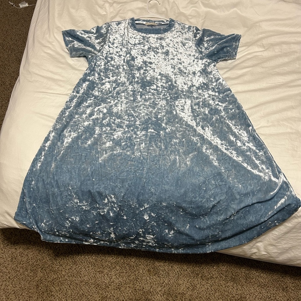 Bohme blue velvet dress